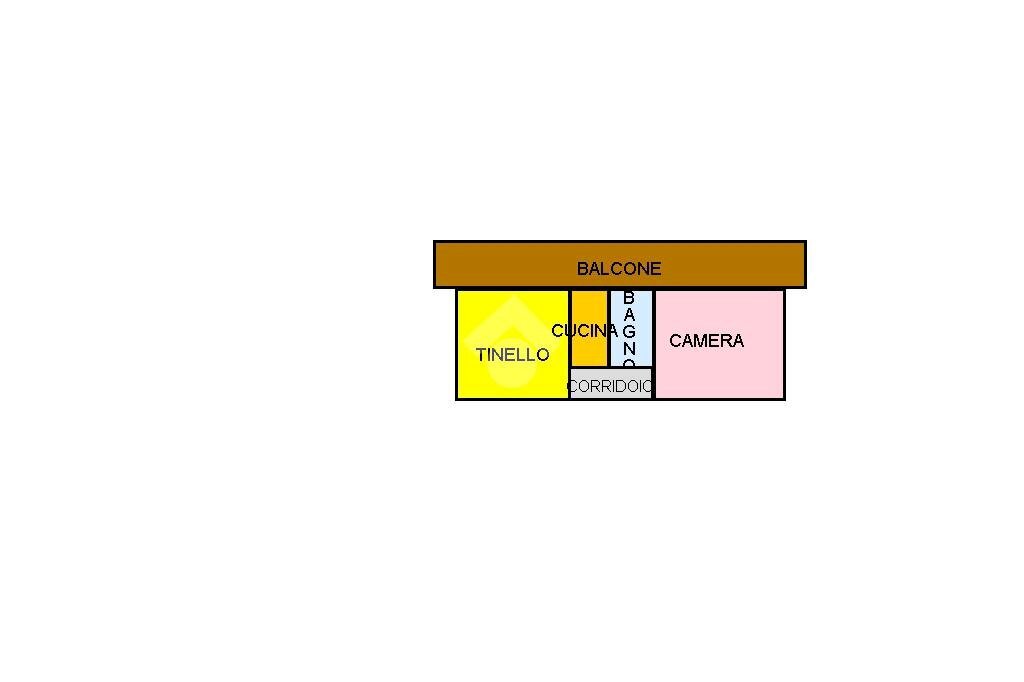 Two-room apartment Vicolo pavonesche, Bosconero - floor plans 1