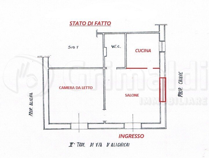 stato di fatto.JPG - Three-room apartment Giugliano in Campania - photo 3