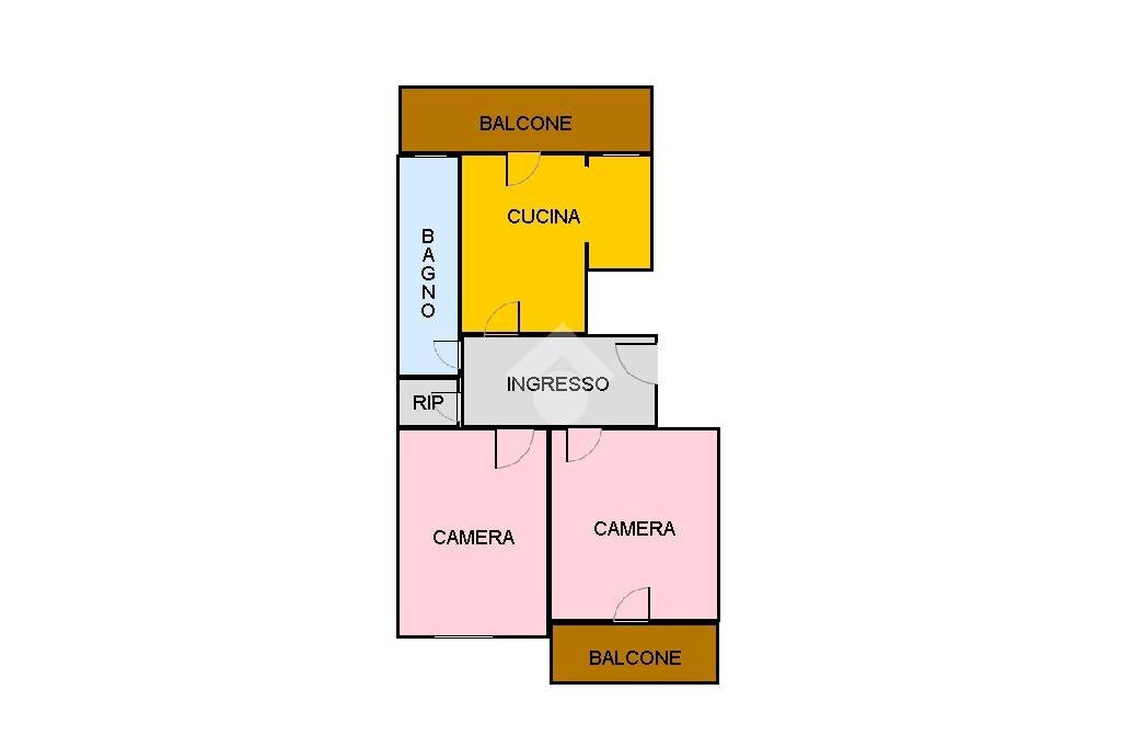 Three-room apartment Via Asti Nizza, Costigliole d'Asti - floor plans 1