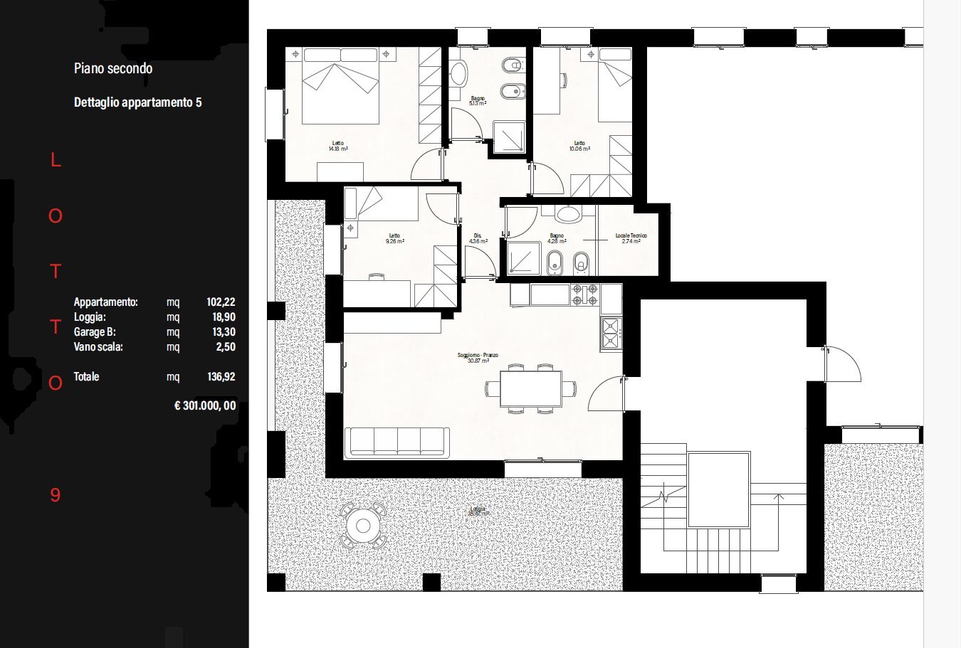 Quadrilocale via socrate Nonantola, Nonantola, Italia, Nonantola, Nonantola - planimetria 1