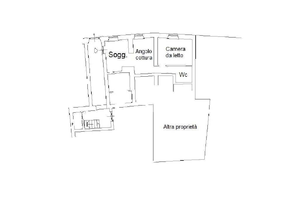 Two-room apartment Via della chiesa, Saluzzo - floor plans 1