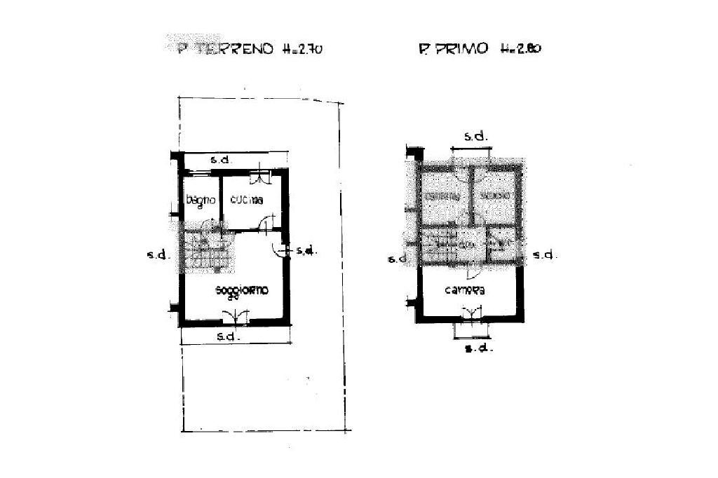 Terraced Villa Strada chiovino, Castagneto Po - floor plans 1