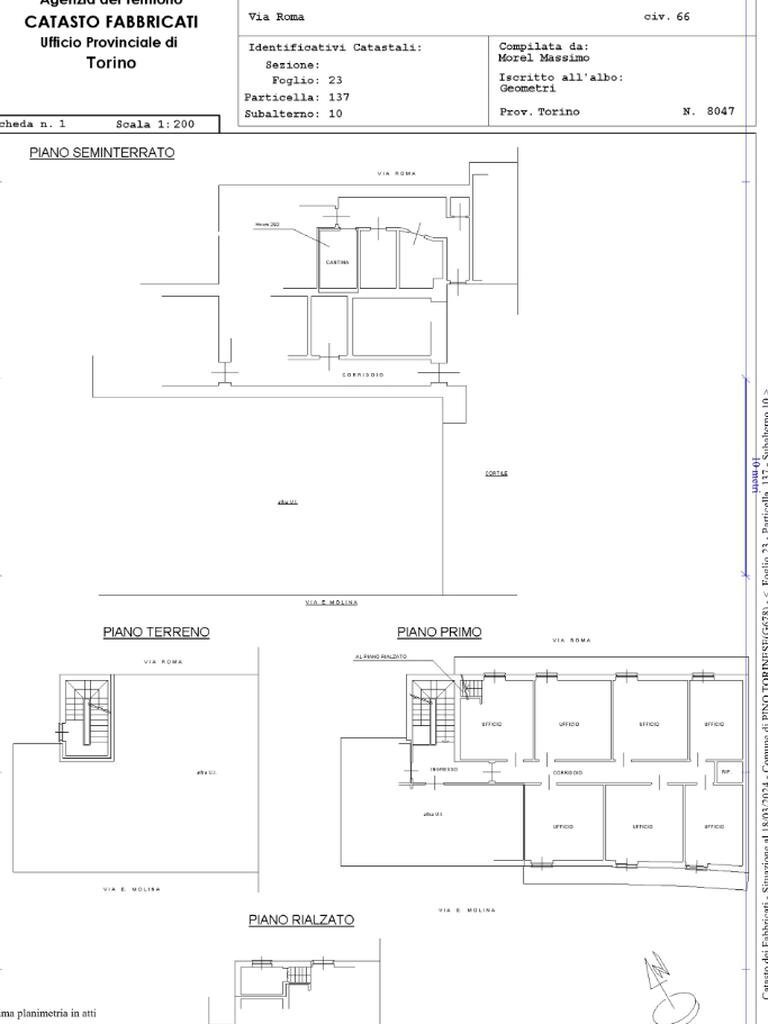 Laboratorio Via Roma, Pino Torinese - planimetria 1