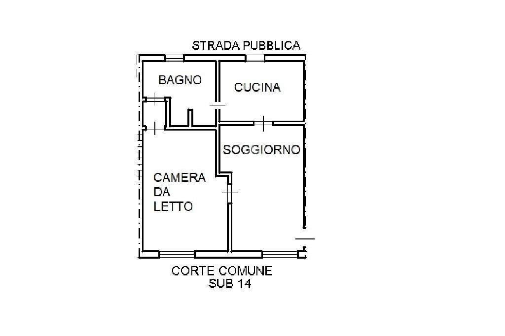 Two-room apartment Via Saluzzo, Revello - floor plans 1