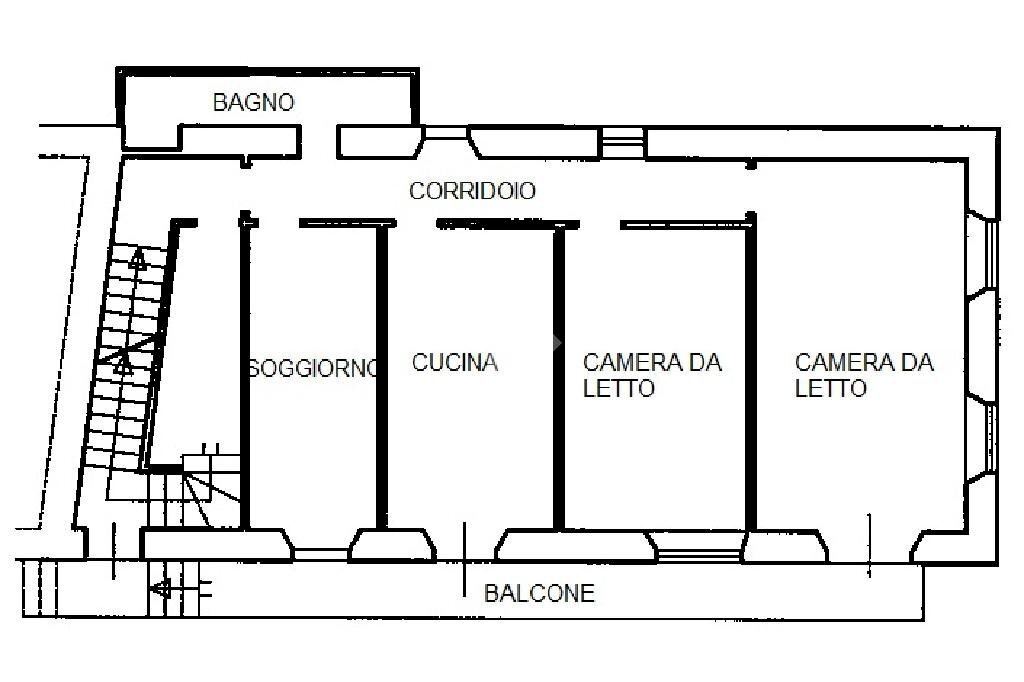 Four-room apartment Via Madonna Occa, Envie - floor plans 1