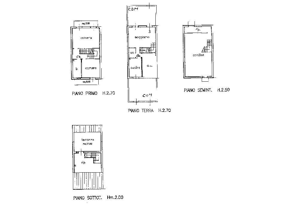 Terraced Villa Zona Orsoleto, Rimini - floor plans 1