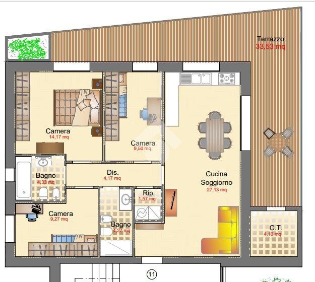 Four-room apartment Piazza Dossi, Rimini - photo 1