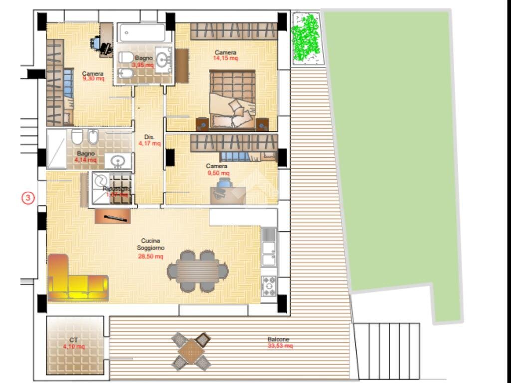 Quadrilocale Piazza Dossi, Rimini - foto 2