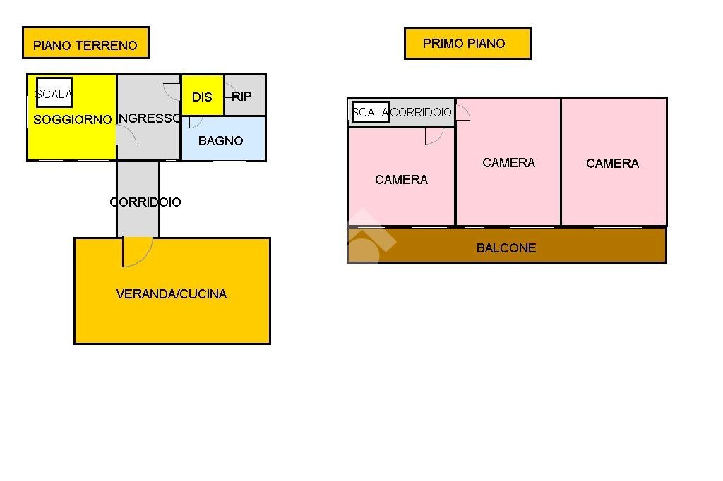 Semi-detached house Str. dei Goffi, Torino - floor plans 1