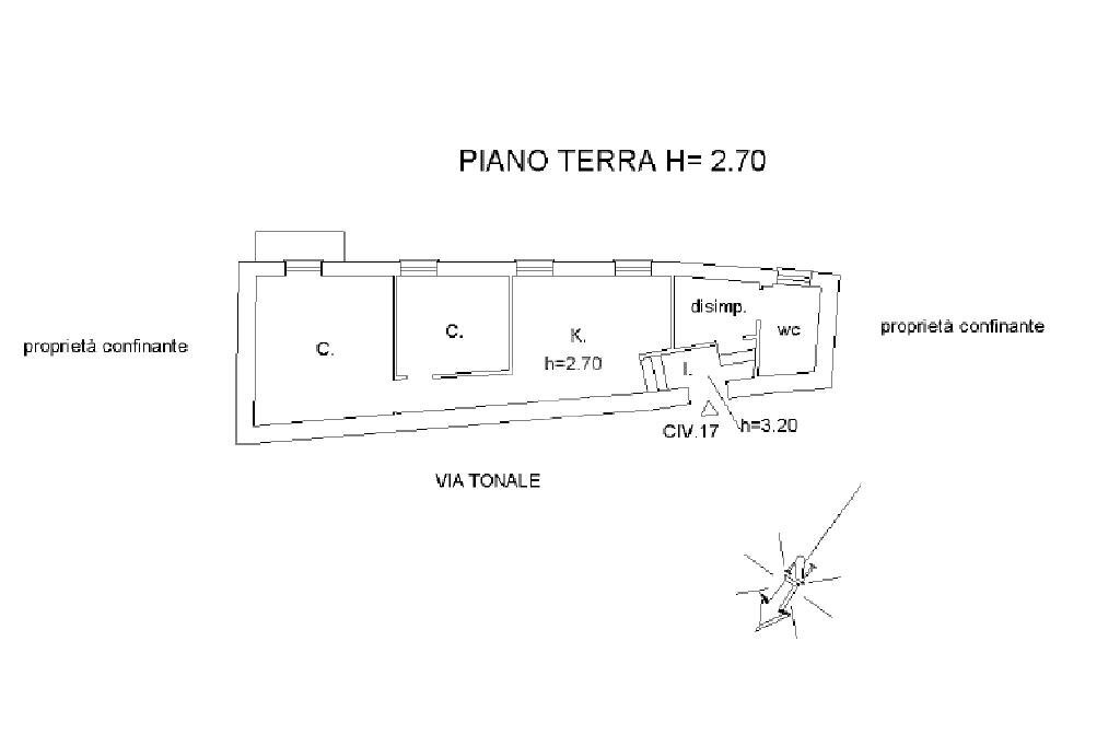 Quadrilocale Via Tonale, Genova - planimetria 1