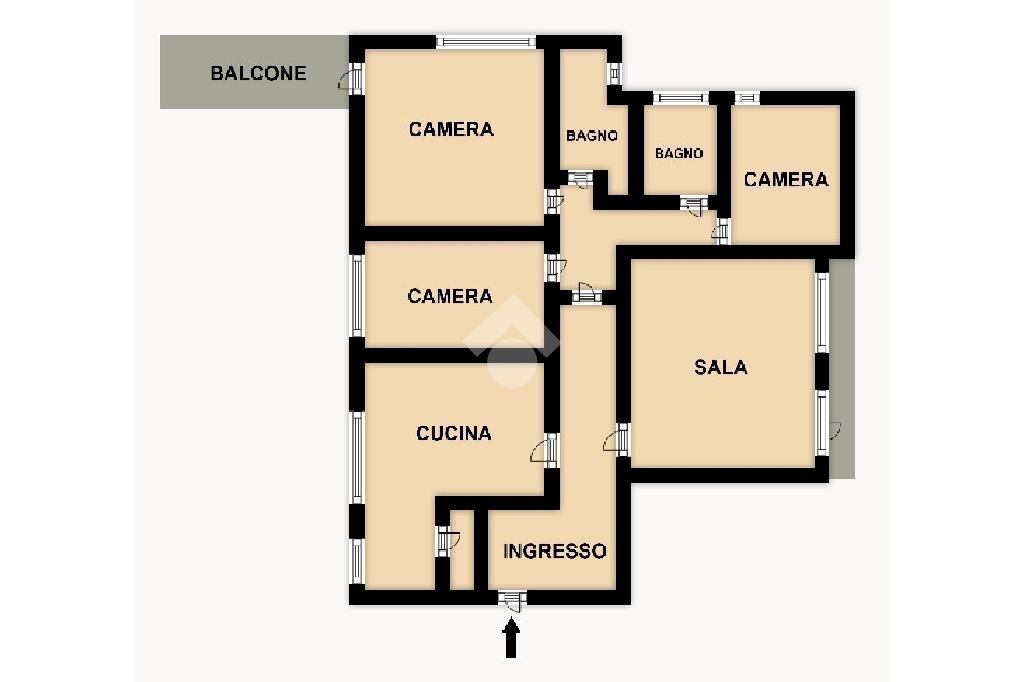 Appartamento Via Libero Briganti, Savona (zona Oltreletimbro) - planimetria 1