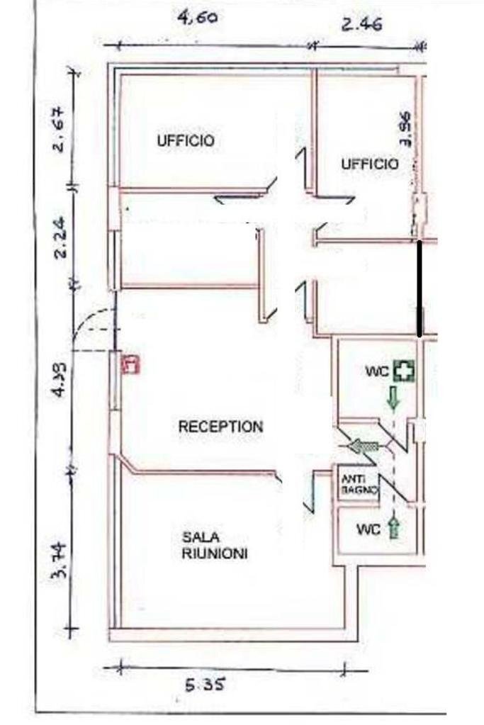 Ufficio via Brini, Bologna (zona Corticella) - planimetria 1