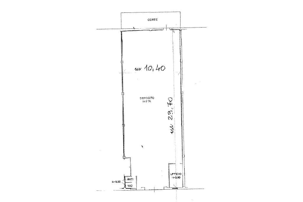 Warehouse Via Buccari, Ravenna (neighborhood Teodorico) - floor plans 1