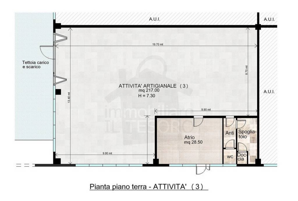Planimetria - Capannone via Palmiro Togliatti, Verucchio - foto 1