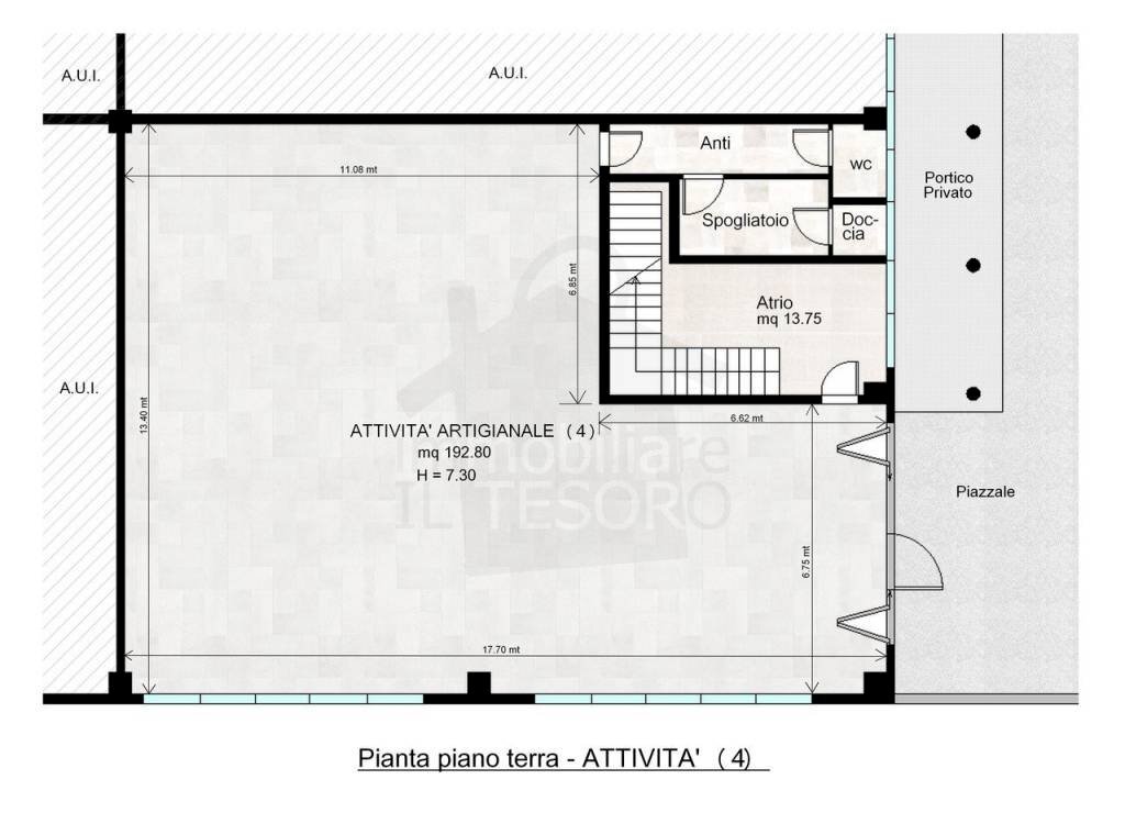 Planimetria - Capannone via Palmiro Togliatti, Verucchio - foto 1