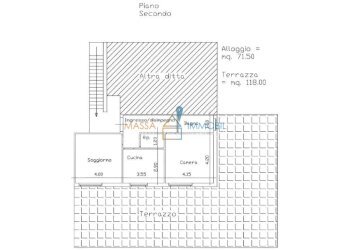 planimetria_1443_1249361_skzss_Planimetria_quotata - Trilocale Via Argine Destro Carrione 29BIS, Carrara - foto 7