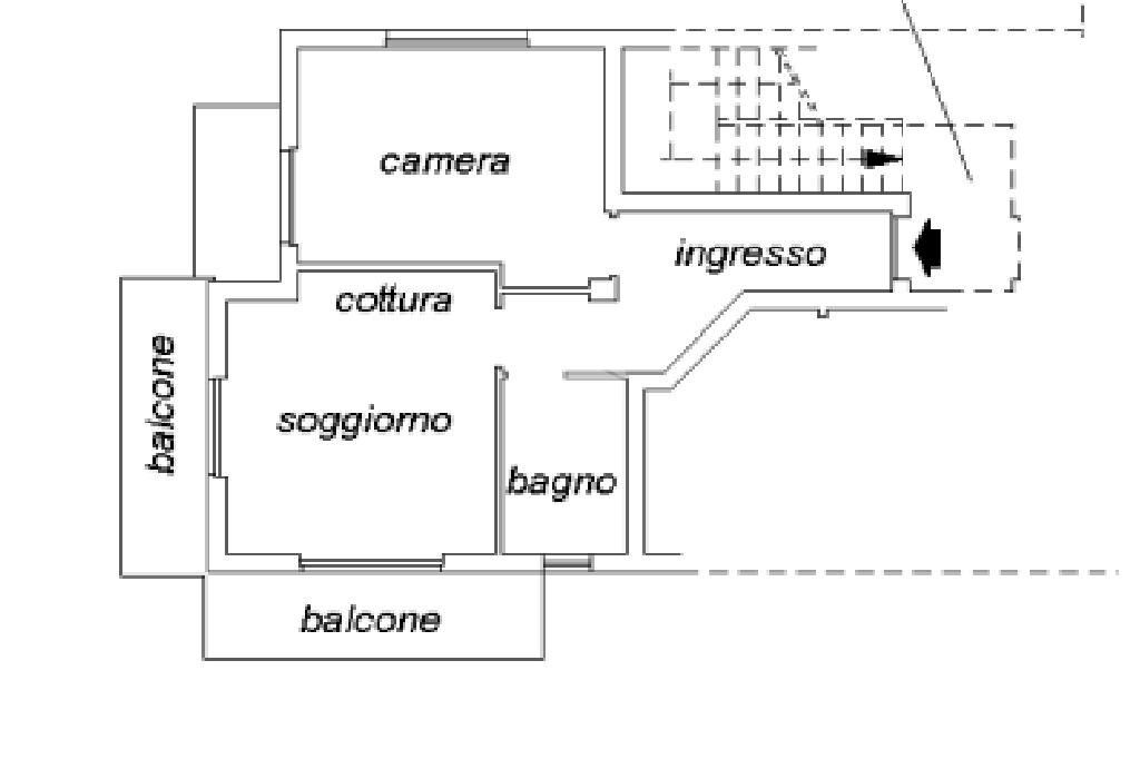 Two-room apartment Via Filzi, Diano Marina - floor plans 1