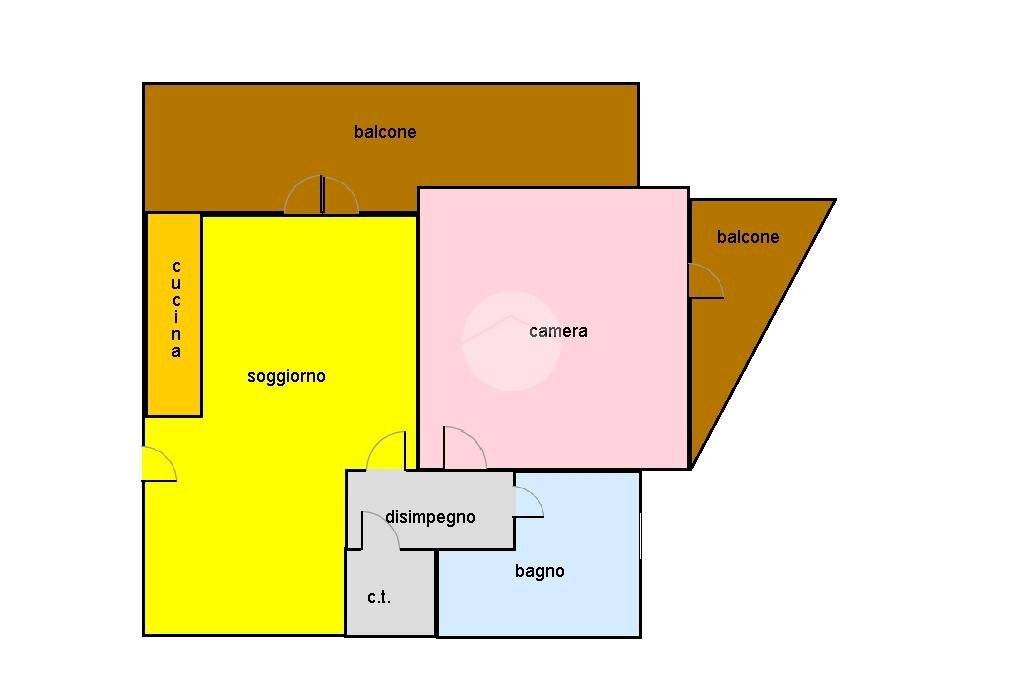 Two-room apartment Via Lettieri, Rimini - floor plans 1