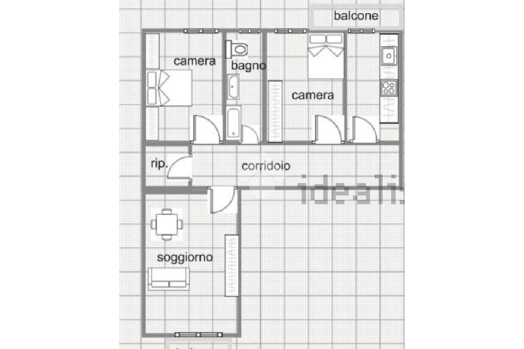 Trilocale via francesco arese, Milano - planimetria 1