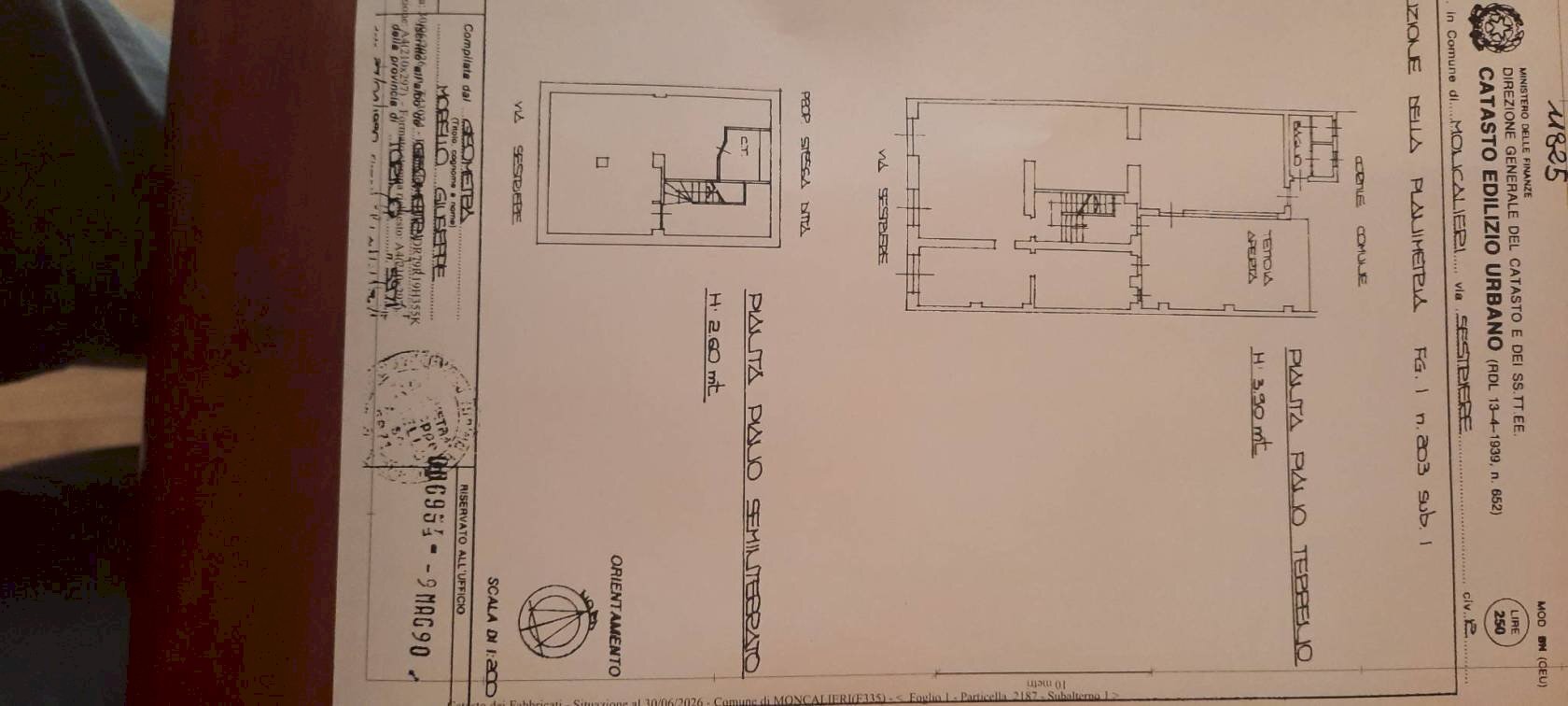 Bar Tavola Calda - Fredda via Sestriere, 12, Moncalieri - planimetria 1