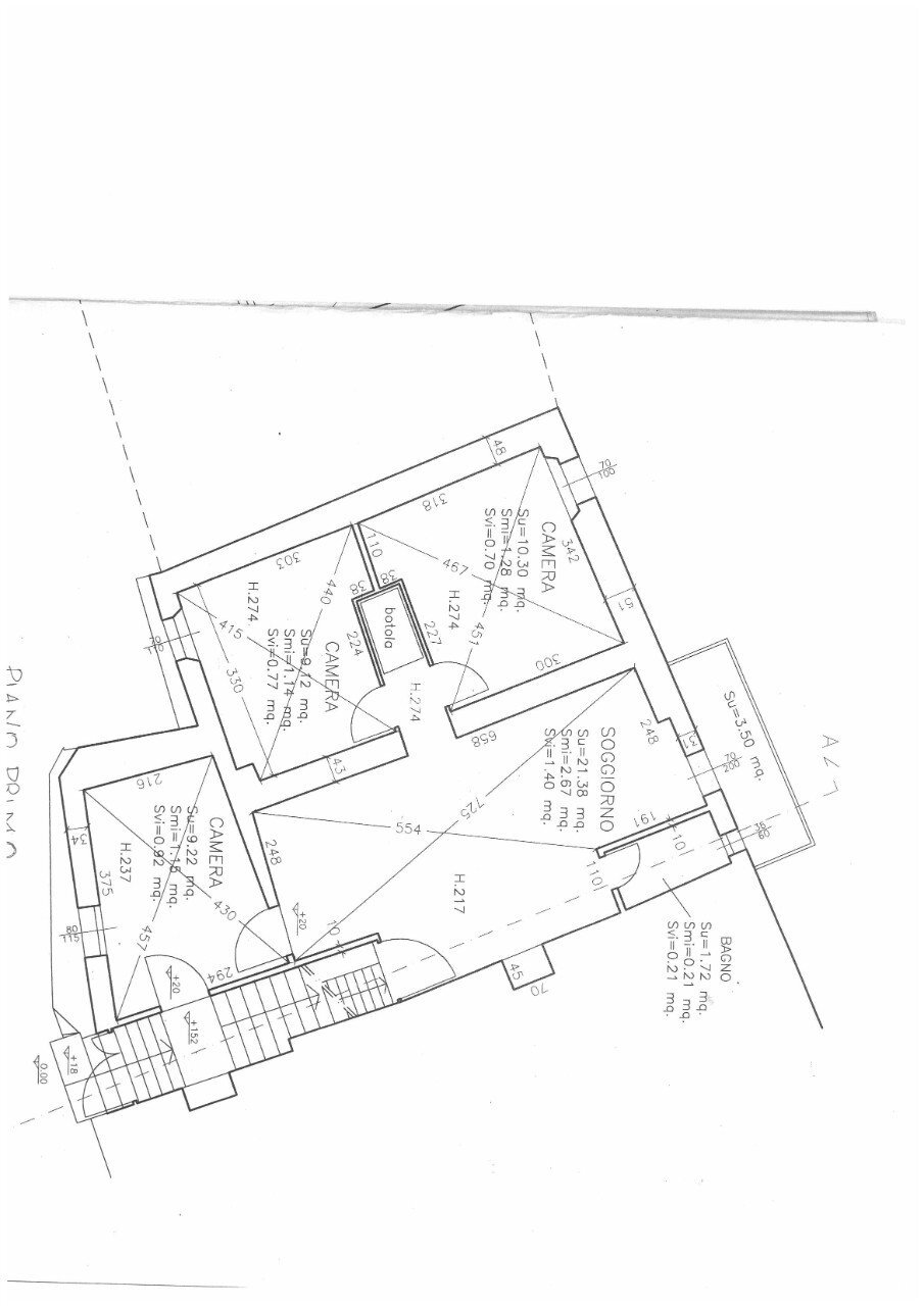 Porzione di casa Castel del Rio - planimetria 1