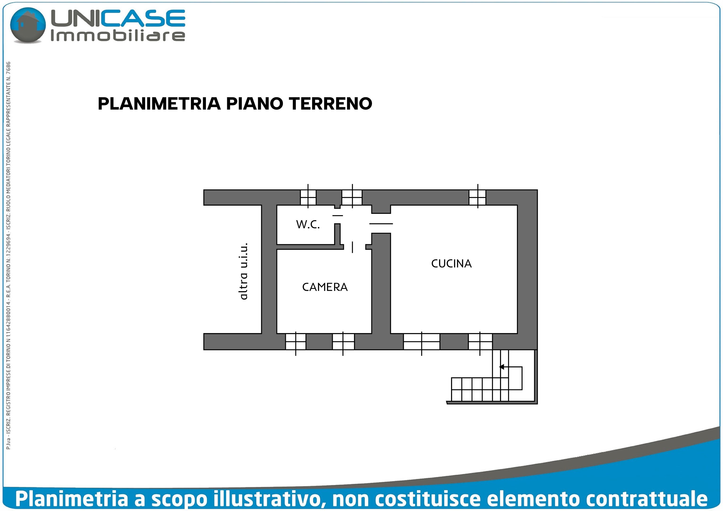 Portion of a house Via San Vincenzo, 119, Bibiana - floor plans 1