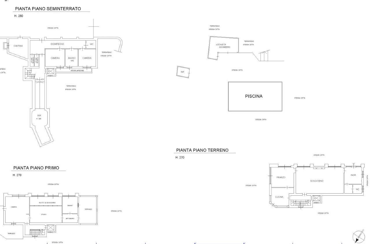 planimetria  - Villa Unifamiliare via RIDOLFI, 69, San Mauro Torinese - planimetria 1