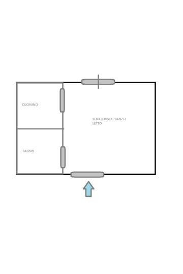 Monolocale via dei Cerri, Rieti - planimetria 1