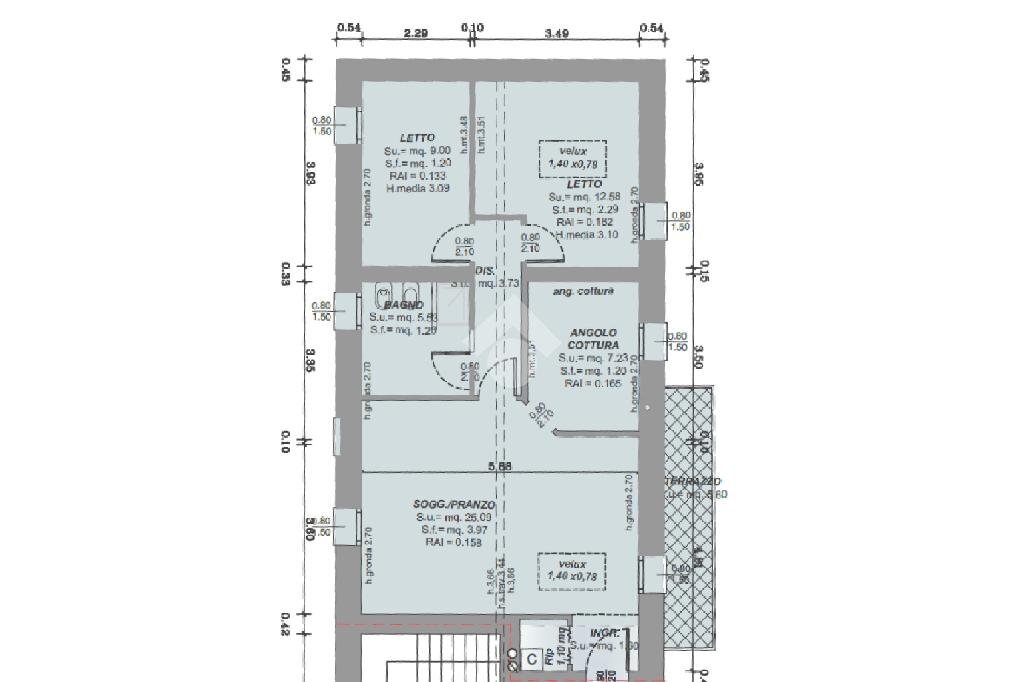 Trilocale Via circonvallazione, Mirandola - planimetria 1