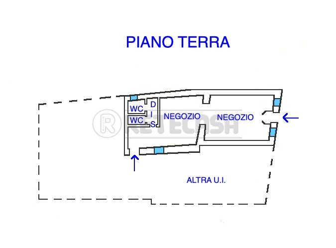 PLANIMETRIA - Locale Commerciale Via Guglielmo Marconi 11, Gorizia - planimetria 1