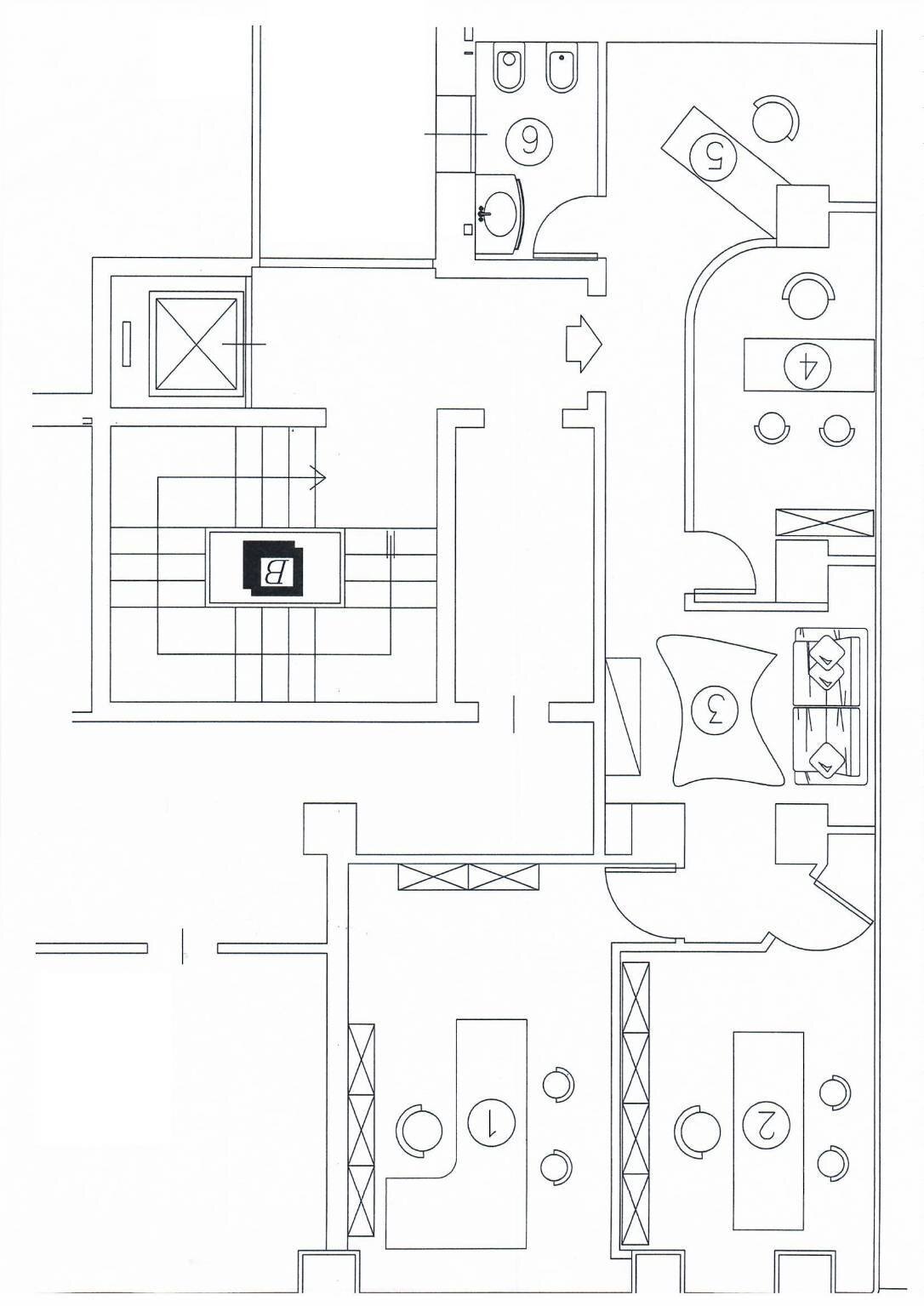 Ufficio via Augusto Majani, Bologna (zona Centro Storico) - planimetria 1