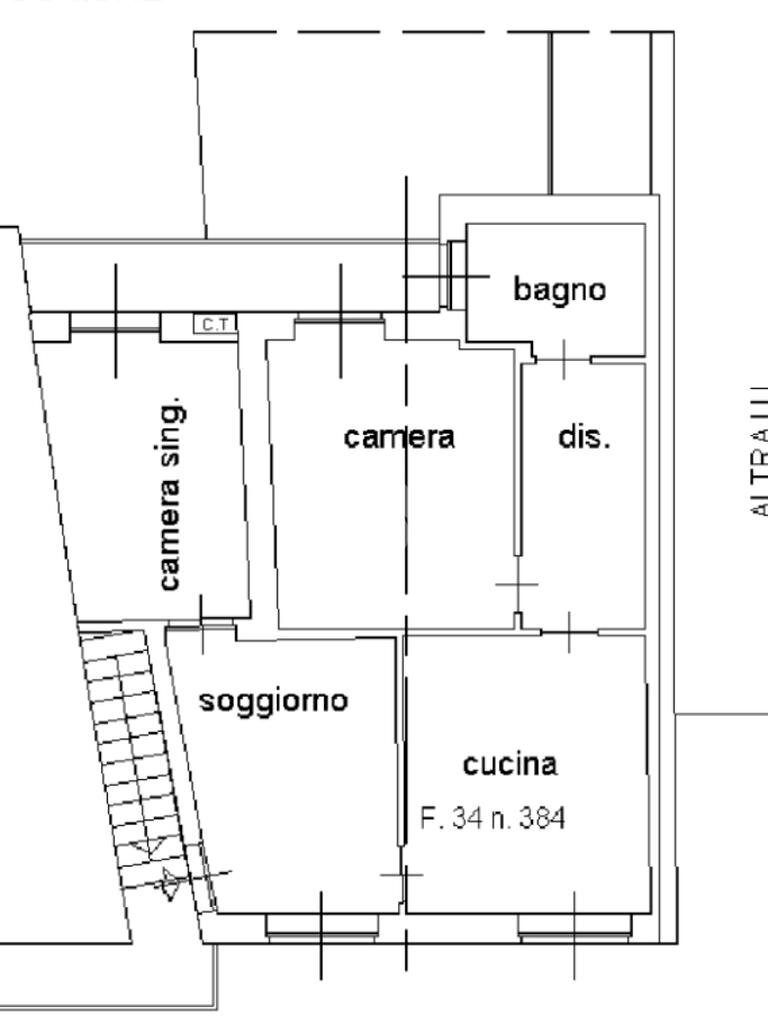 Four-room apartment Via Amati Gaetano, Venaria Reale - floor plans 1