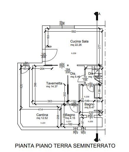 Semi-detached Villa Cervia - floor plans 1