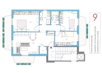 Planimetria - Apartment via Federico Colla, 111, Celle Ligure - photo 2
