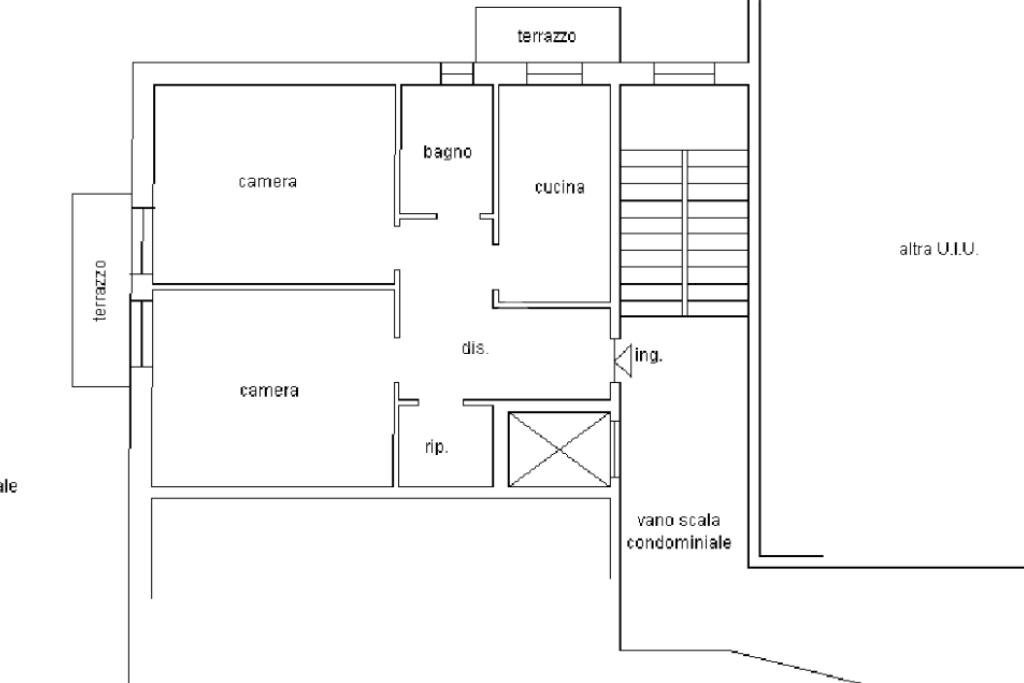 Three-room apartment Via mulino del ponte, Alassio - floor plans 1