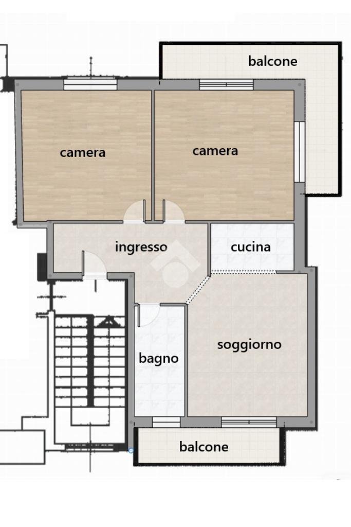 Trilocale Via giolitti, La Loggia - planimetria 1