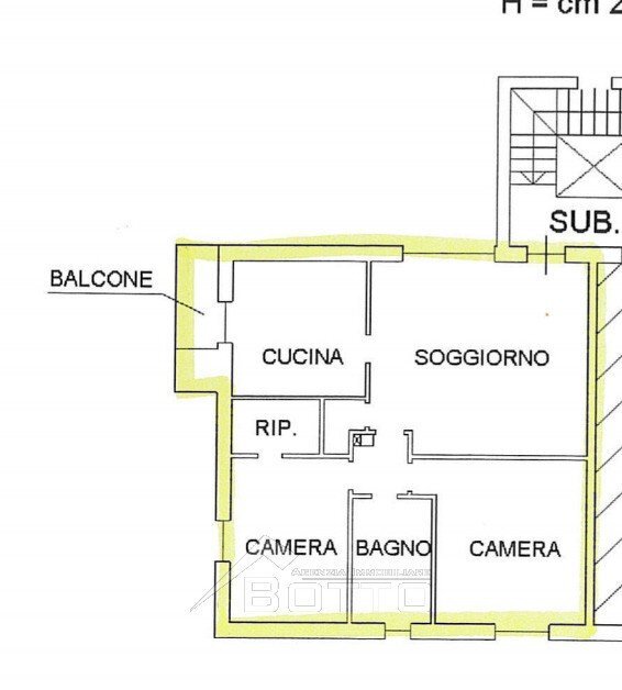 Quadrilocale via Croso Plinio 45, Serravalle Sesia - planimetria 1