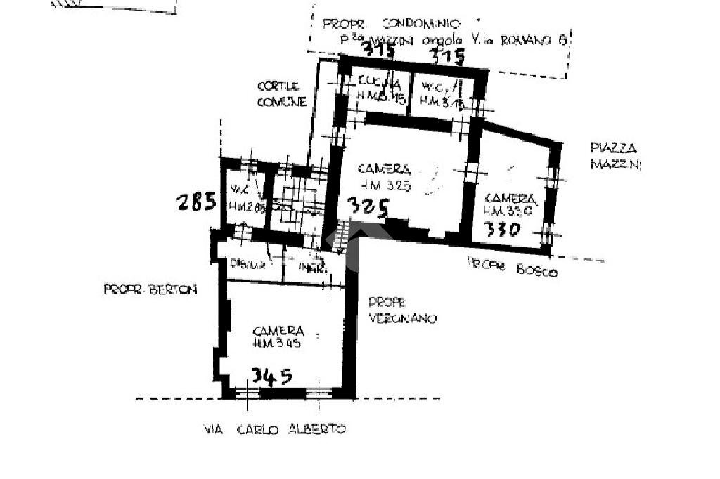 Four-room apartment Piazza mazzini, Chieri - floor plans 1