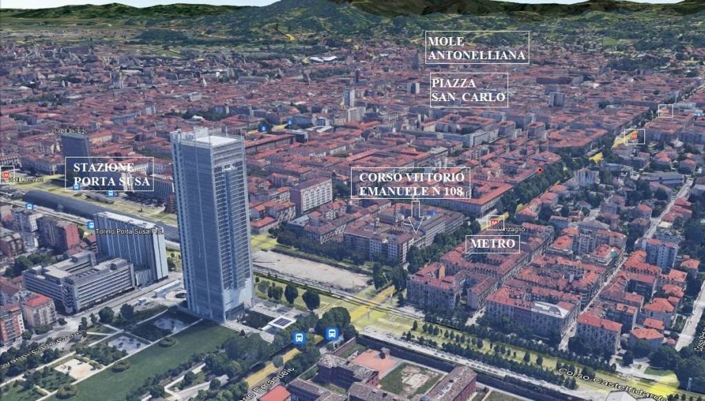 Mappa - Terreno non edificabile corso Vittorio Emanuele II, 108, Torino (zona Centro) - foto 3