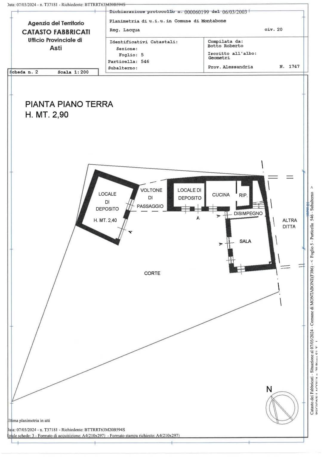 Rustic Regione Lacqua, 20, Montabone - floor plans 1