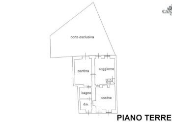 Planimetria piano terreno - Casa indipendente via Dietro Castello, 2C, Torre Canavese - foto 32