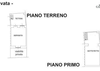 Planimetria piano terra e primo piano - Casa indipendente via Dietro Castello, 2C, Torre Canavese - foto 35