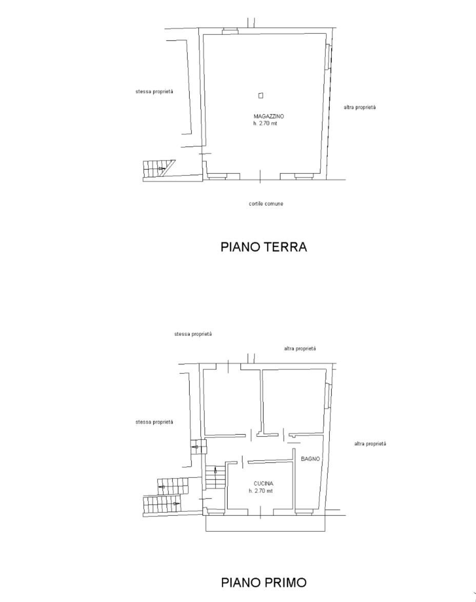 Porzione di casa Via Piana, 2, Pagno - planimetria 1