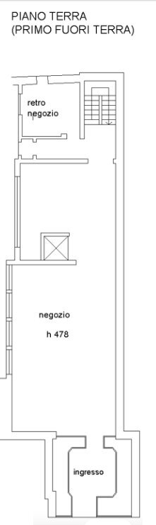 piano terra - Locale Commerciale Via Fratelli Rosselli  sn, Novara - planimetria 1