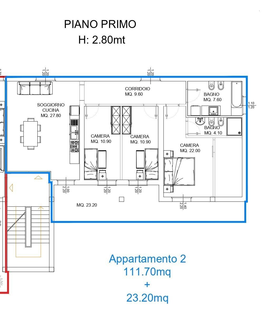 Appartamento 2.jpg - Appartamento Via Eugenio Montale 14/15, Monsampolo del Tronto - planimetria 1