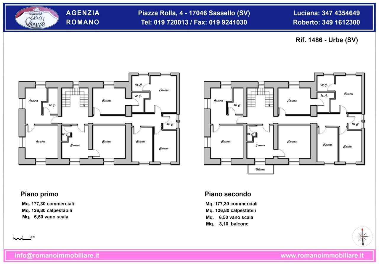 Rif 1486 - plan P1-P2.jpg - Stabile - Palazzo Via Stefano Ramorino 14, Urbe - planimetria 1