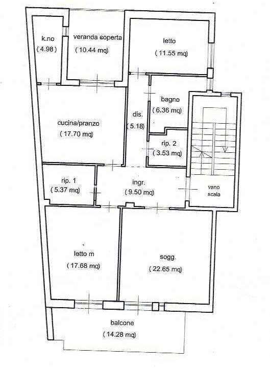 plan via gramsci turi .jpg - Trilocale Via Antonio Gramsci 32, Turi - planimetria 1