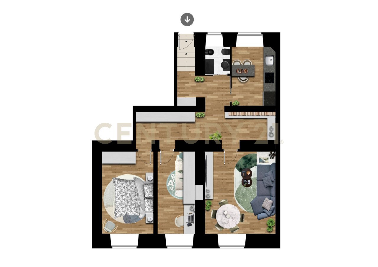 1051-115.jpg - Trilocale Via Sallustiana 15, Roma - planimetria 1