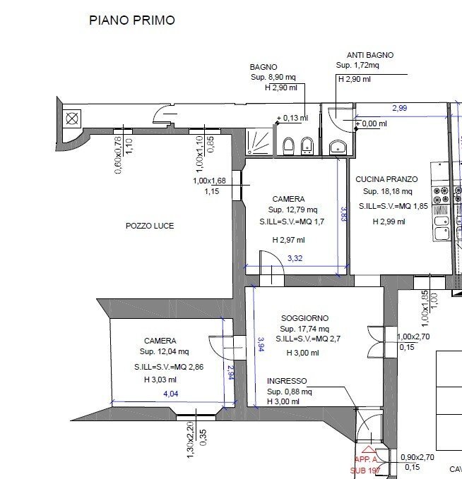 Appartamento Bologna - planimetria 1