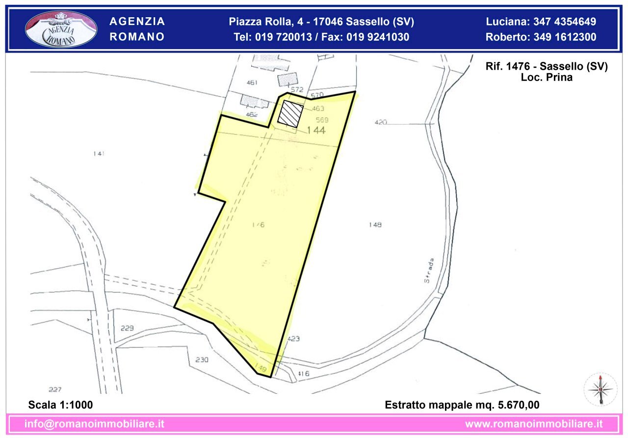 Rif 1476 - mappale.jpg - Casale SP49 62, Sassello - planimetria 1